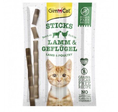 Мясные палочки GimCat для кошек, ягненок и курица, 4 шт 420523/0820