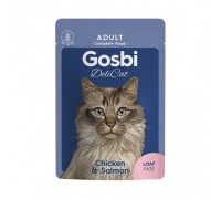 Вологий корм для котів Gosbi DeliCat Adult Chicken & Salmon Loaf 70 г 6435
