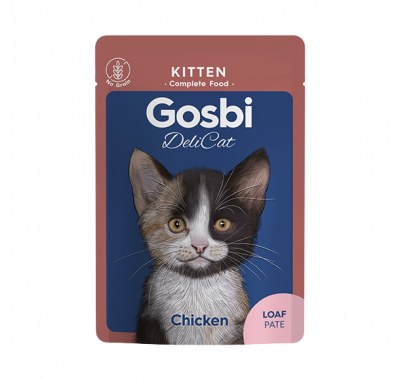Вологий корм для котів Gosbi DeliCat Kitten Chicken Loaf 70 г 6459