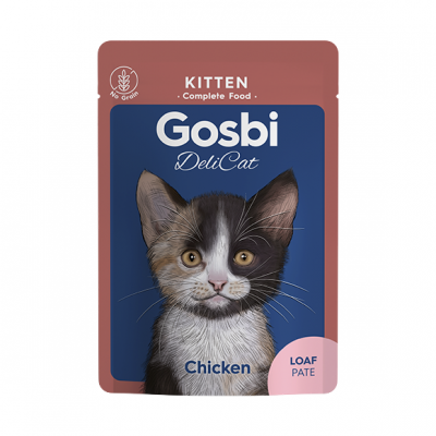 Вологий корм для котів Gosbi DeliCat Kitten Chicken Loaf 70 г 6459