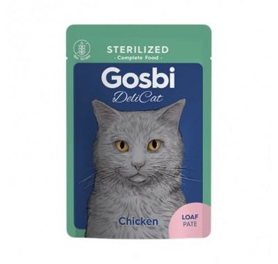 Вологий корм для котів Gosbi DeliCat Sterelized Chicken Loaf 70 г 6442