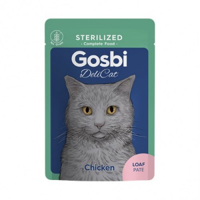 Вологий корм для котів Gosbi DeliCat Sterelized Chicken Loaf 70 г 6442