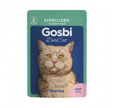 Вологий корм для котів Gosbi DeliCat Sterelized Iberico Loaf 70 г 6466