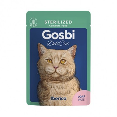 Вологий корм для котів Gosbi DeliCat Sterelized Iberico Loaf 70 г 6466