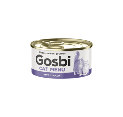  Вологий корм Gosbi Cat Menu Індичка та курка для дорослих кішок 85г 3724