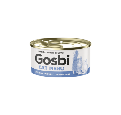  Вологий корм Gosbi Cat Menu Тунець, лосось та морква для дорослих кішок 85г 3694