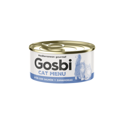  Вологий корм Gosbi Cat Menu Тунець, лосось та морква для дорослих кішок 85г 3694