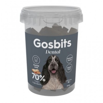 Gosbits Dental Medium Ласощі для чищення зубів для собак середніх порід 800г 327