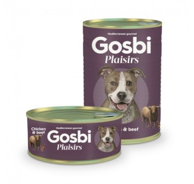 Gosbi Plaisirs Chicken Beef для дорослих собак з куркою та яловичиною 185г 2192
