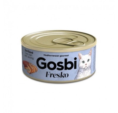 Gosbi Fresko Cat Sterilized Tuna & Shrimp для дорослих кішок з філе тунця та креветками 70г 1488
