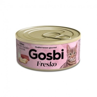 Gosbi Fresko Cat Kitten Tuna Chicken & Milk для кошенят з тунцем, куркою та молоком 70г 1471