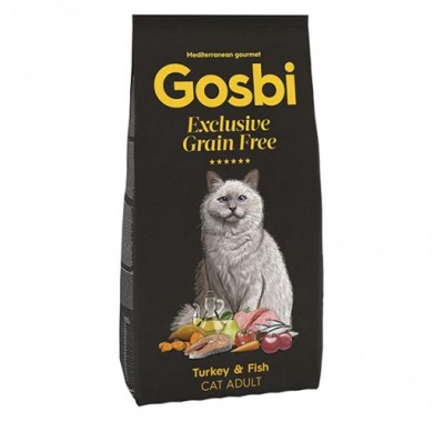 Gosbi Grain Free Turkey & Fish Adult для дорослих котів з індичкою та рибою 400г 3632