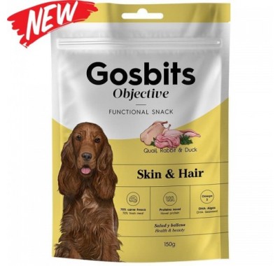 Gosbits Objective Skin & Hair Функціональні ласощі для здоров'я шкіри та вовни 150г 3960