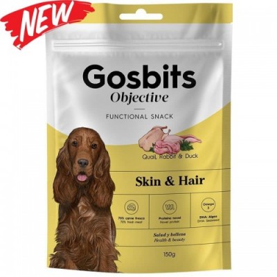 Gosbits Objective Skin & Hair Функціональні ласощі для здоров'я шкіри та вовни 150г 3960