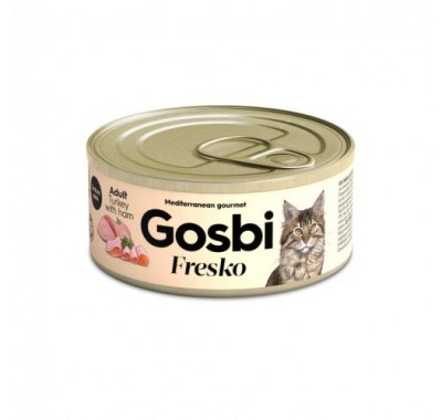 Gosbi Fresko Cat Adult Turkey & Ham для взрослых кошек с индейкой и ветчиной 70г 464