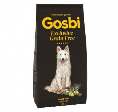 Gosbi Exclusive Grain Free Adult Fish Medium для взрослых собак средних и крупных пород с рыбой 3кг 1013