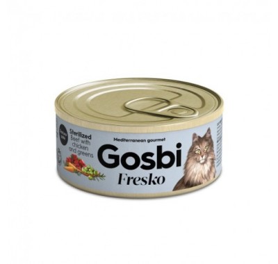  Gosbi Fresko Cat Sterilized Beef, chicken & greens для стерилізованих кішок 70г 457