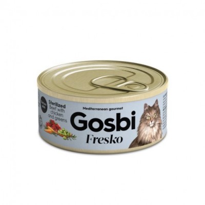  Gosbi Fresko Cat Sterilized Beef, chicken & greens для стерилізованих кішок 70г 457