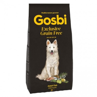 Gosbi Exclusive Grain Adult Fish Medium для дорослих собак середніх і великих порід з рибою 12кг 1006