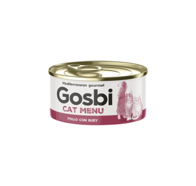  Вологий корм Gosbi Cat Menu Курка та яловичина для дорослих кішок 85г 3700