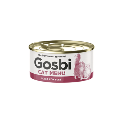  Вологий корм Gosbi Cat Menu Курка та яловичина для дорослих кішок 85г 3700