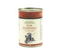 Консервований корм для цуценят та молодих собак Hubertus Gold Ягня та Яловичина з Пастернаком та Кольрабі, 400 г 21446/3212