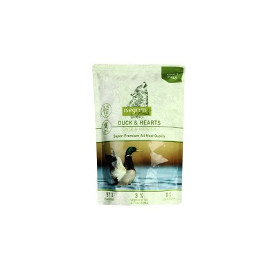 Вологий корм для собак Isegrim Roots Качка з курячим серцем 410г 95756/1025
