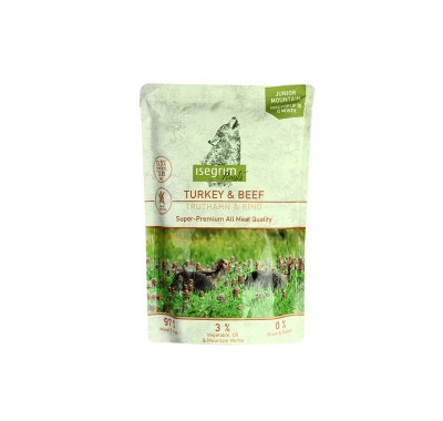 Вологий корм для цуценят Isegrim junior Roots Індичка та яловичина 410г 95750/1070