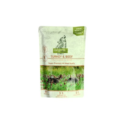 Вологий корм для цуценят Isegrim junior Roots Індичка та яловичина 410г 95750/1070