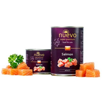 Консерва для кішок NUEVO ADULT Salmon з лососем 400 г, 95102