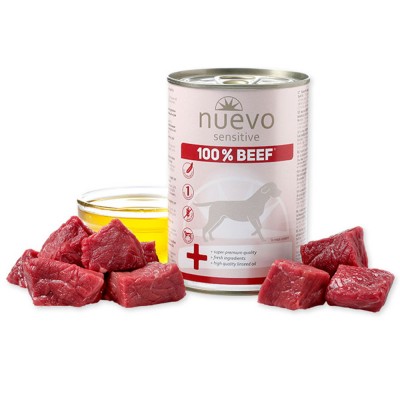 Консерва для собак із чутливим травленням NUEVO SENSITIVE Beef з яловичиною, 400, 95151