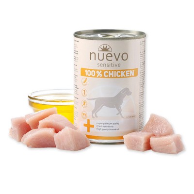 Консерва для собак із чутливим травленням NUEVO SENSITIVE Chicken з куркою, 400 г, 95154