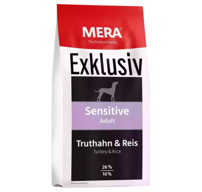 Сухой корм Mera Exclusiv sensitive Adult Truthahn-Reis для чувствительных собак с индейкой и рисом 15 кг 72755 