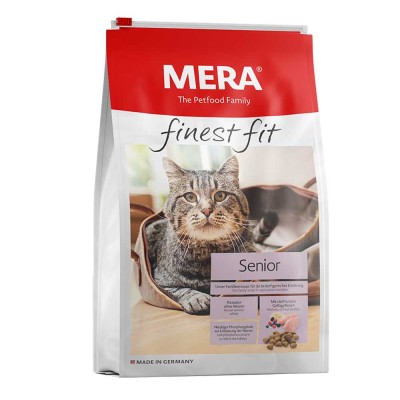 Сухий корм Mera finest fit Senior для котів похилого віку (8+) із свіжим м'ясом птиці та лісовими ягодами, 400 г 33974 
