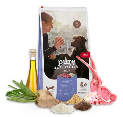 Сухий корм Mera Pure Sensitive Lamm & Reis для дорослих собак з ягням та рисом 12,5 кг 56650 