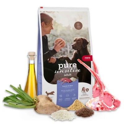 Сухий корм Mera Pure Sensitive Lamm & Reis для дорослих собак з ягням та рисом 12,5 кг 56650 