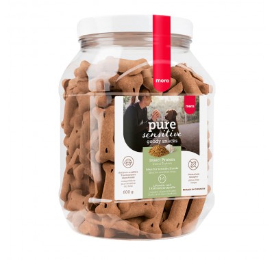 Ласощі для собак Mera good snacks pure sensitive Insect Protein снеки для чутливих собак із білком комах, 600 г 59378 