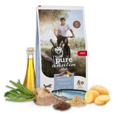 Сухой корм Mera Pure Sensitive fresh meat Hering & Kartoffel для взрослых собак со свежим мясом сельди и картофеля 12,5 кг 57350 