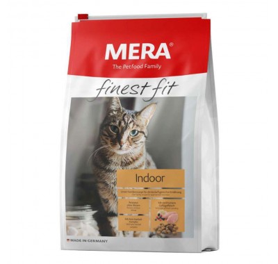 Сухий корм Mera finest fit Indoor для котів, які утримуються у приміщенні, із свіжим м'ясом птиці та лісовими ягодами, 4 кг 33734 