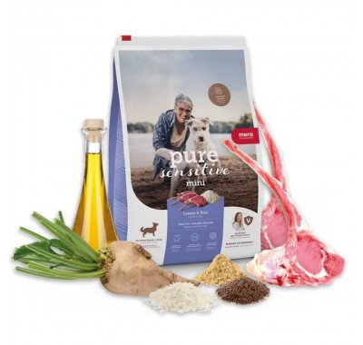 Сухий корм Mera Pure Sensitive Mini Lamm & Reis для дорослих собак дрібних порід з ягням та рисом 4 кг 57534 