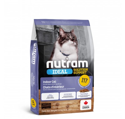I17 _NUTRAM Ideal SS. Холістик для дор.котів, які мешкають в приміщенні. Рецепт з куркою і ціл. яйцями, 20кг 