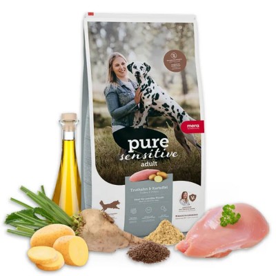 Сухий корм Mera Pure Sensitive fresh meat Truthan & Kartoffel для дорослих собак із свіжим м'ясом індички і картоплі 12,5 кг 57150 