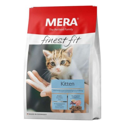 Сухий корм Mera finest fit Kitten для кошенят, зі свіжим м'ясом птиці та лісовими ягодами, 1,5 кг 33684 
