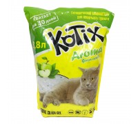 Силікагелевий наповнювач для котячого лотка Kotix Green Apple з ароматом зеленого яблука 3,8 л