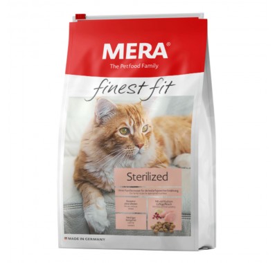 Сухий корм Mera finest fit Sterilized для стерилізованих котів, із свіжим м'ясом птиці і журавлиною, 10 кг 34045 