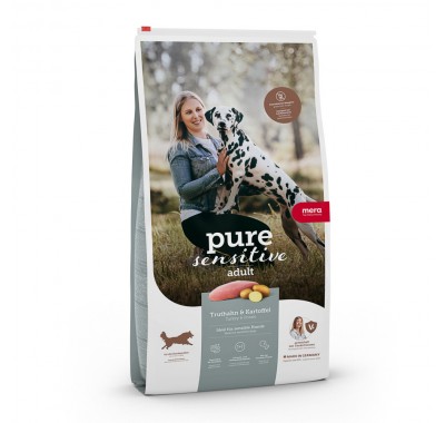 Сухий корм Mera Pure Sensitive fresh meat Truthan & Kartoffel для дорослих собак із свіжим м'ясом індички і картоплі 1 кг 57181 