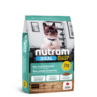I19_NUTRAM Ideal Solution Support Skin_Coat_Stomach холістик корм д/кот.чутливе травлення, 1.13kg 