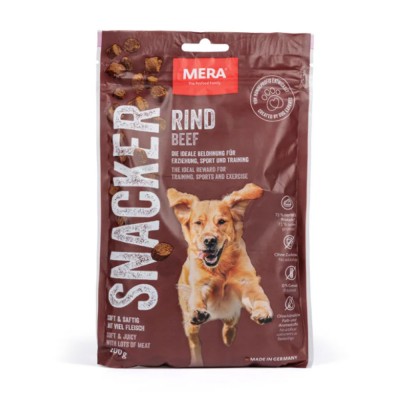 Напіввологі ласощі для собак Mera snacker Rind м'які снеки для собак із яловичиною, 200 г 46470 
