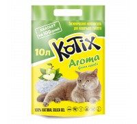 Силікагелевий наповнювач для котячого лотка Kotix Green Apple з ароматом зеленого яблука 10 л