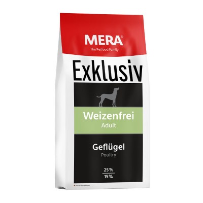 Сухой корм Mera Exclusiv weizenfrei Adult Geflugel для собак с птицей (без пшеницы) 15 кг 72055 